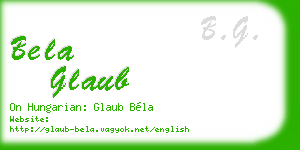 bela glaub business card